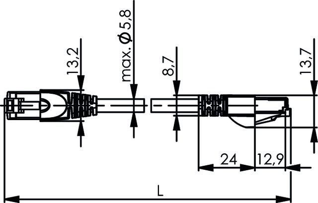Produktbild Telegärtner Patchkabel (SF/UTP, CAT5, 3 m)