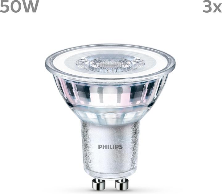 Produktbild Philips LED Classic (GU10, 4.60 W, 390 lm, 3 x, F)