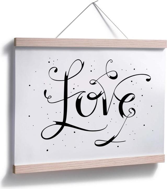 Produktbild Trenddeko Handlettering Love - weiss (150 x 120 cm)