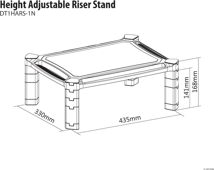Actual product image V7 Height-adjustable stand