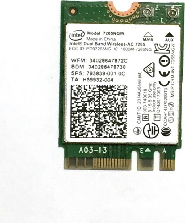 Produktbild Intel Dual Band Wireless-AC 7265 (M.2 (PCIe))