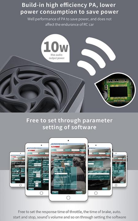 Actual product image G.T. Power Real Car Engine Sound Simulator for RC Cars