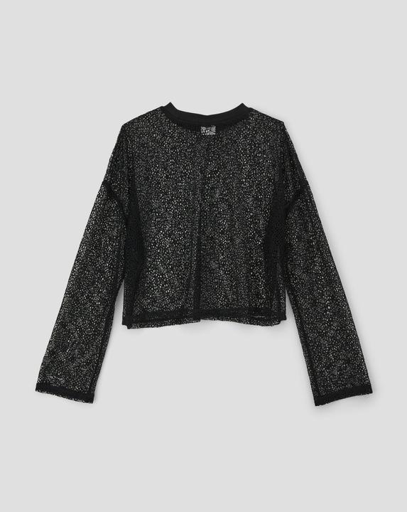 Actual product image S.Oliver T-Shirt Langarmshirt aus Netz-Spitze (L)