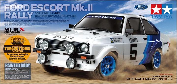 Produktbild Tamiya Ford Escort MkII Rally 4WD, MF-01X, 1:10, Bausatz (Kit)