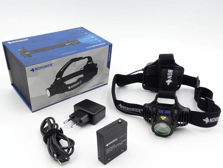 Produktbild Nordride Stirnlampe Active Pro R hybrid Schwarz, 500 lm, IP65 (500 lm)