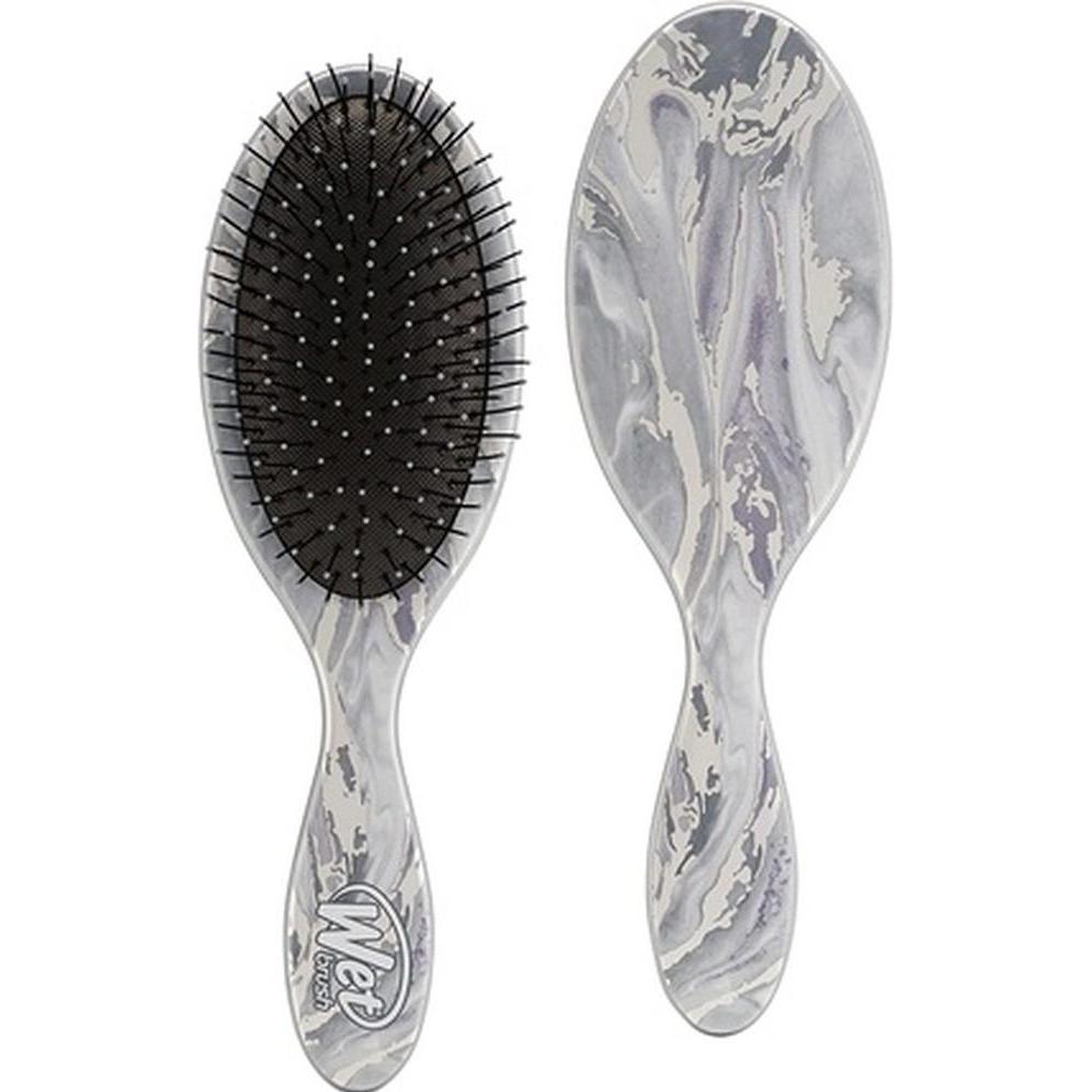 Wet Brush, Spazzola + Pettine, Original Detangler Metallic Marble Silver - Spazzola per capelli -