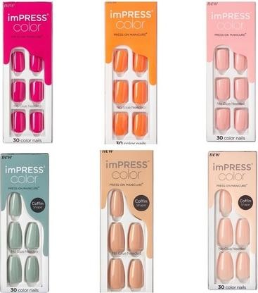 Produktbild KISS Self-adhesive nails imPRESS Color MC Winery in NYC 30 pcs (L) (Kunstnägel, NYC)