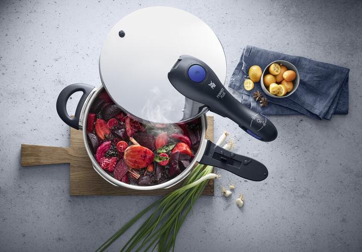 Image du produit WMF Autocuiseur 3pcs 6,5+3l grand signal de cuisson Perfect Plus induction (22 cm, Ensemble de casseroles et de poêles de cuisson, Acier inoxydable)