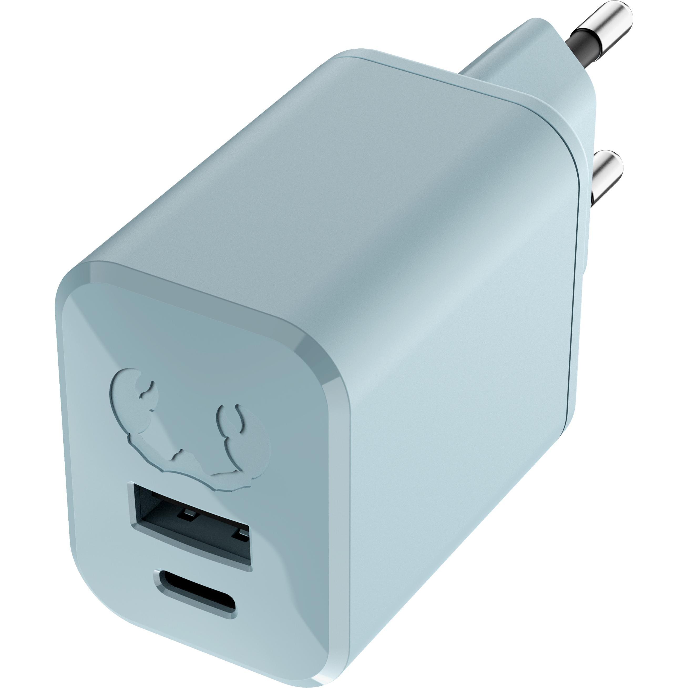 Fresh'N Rebel Mini Caricatore USB A + USB C (45 W), Caricatore USB, Blu
