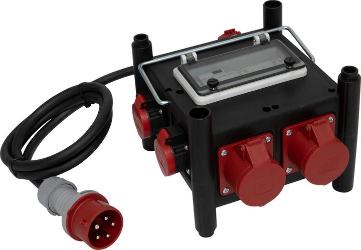 Brennenstuhl Kompakter Stromverteiler BSV 3/32 SI IP44, 2m H07RN-F5G4.0, Stecker CEE 5p 400V/32A (IP44), Steck (7x, Typ 13)