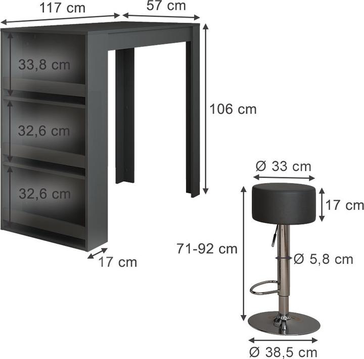Immagine prodotto Vicco Riposo con 2 sgabelli da bar