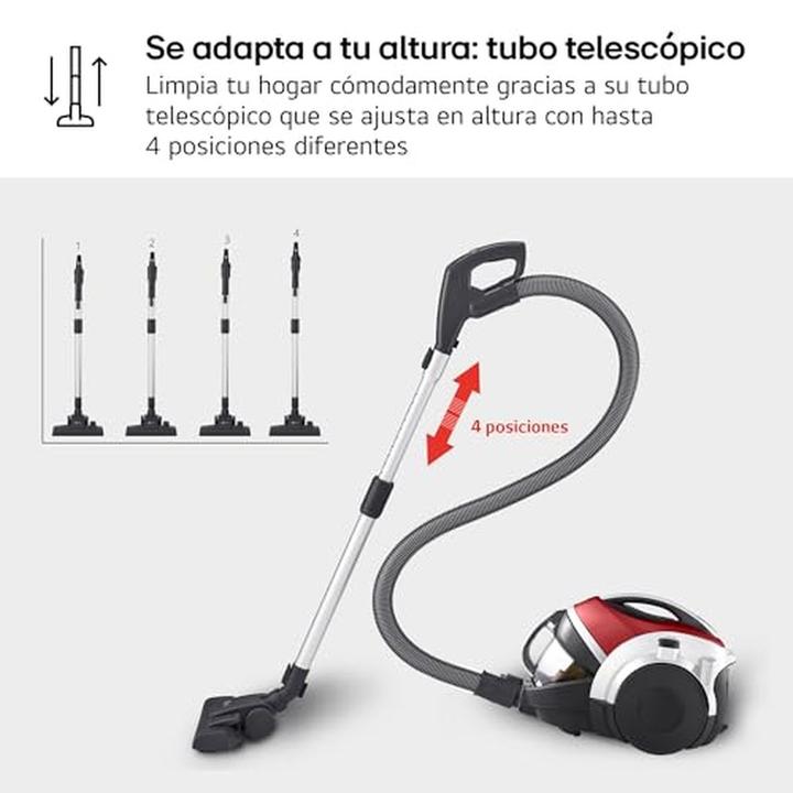 Image du produit LG Bagless Vacuum Cleaner VK8506NHAG Red 650 W