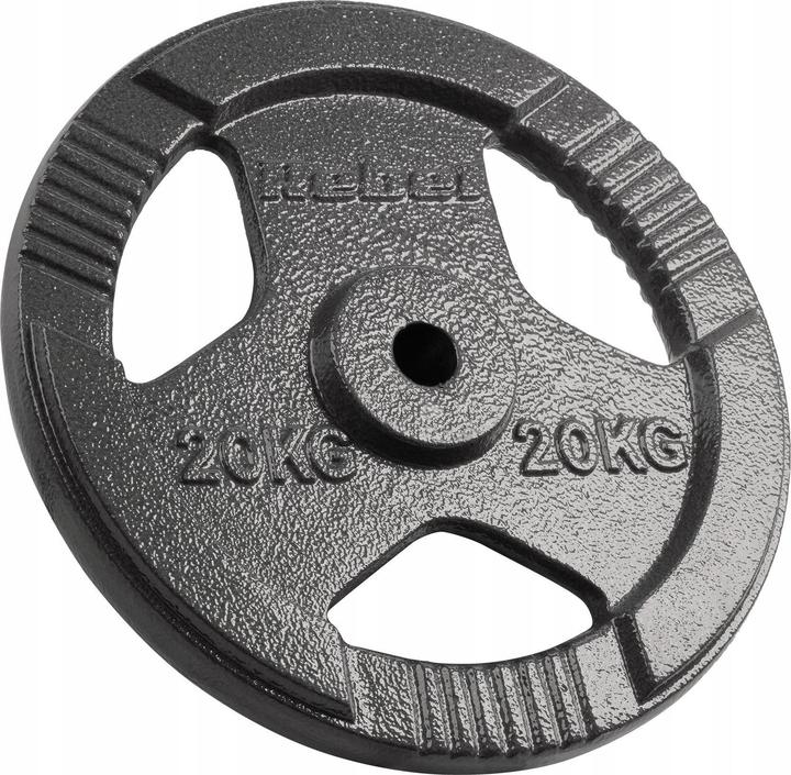 Productafbeelding Rebel Gietijzer gewicht 20kg Boring 31mm schijf met handgrepen ACTIEF