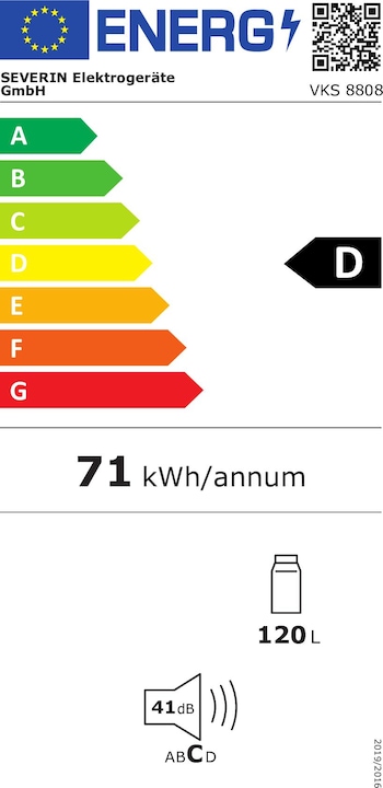 Energie-Label Severin VKS8808 (120 l)