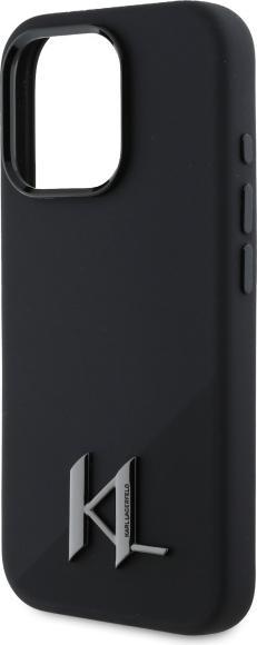 Produktbild Karl Lagerfeld KLHMP16LSCMKMPCK iPhone 16 Pro 6.3" czarny/black hardcase Silicone Shadow Metal Initi (Apple iPhone 16 Pro)