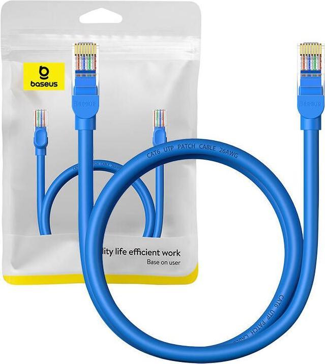 Productafbeelding Baseus Ronde Ethernetkabel RJ45, Cat.6, 1m (blauw) (CAT6, 1 m)