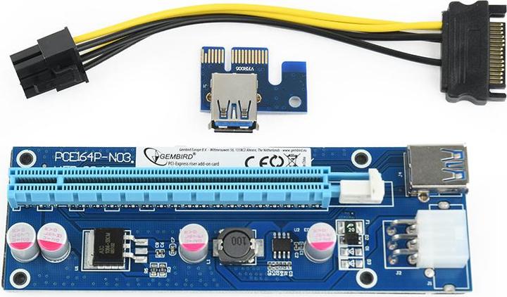 Produktbild Gembird RC-PCIEX-03 Eingebaut Schnittstellenkarte/Adapter