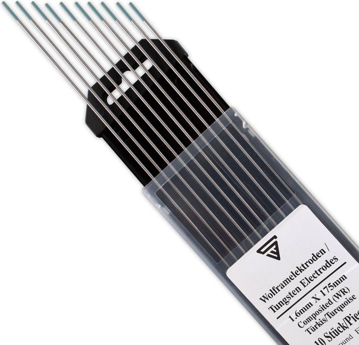 Immagine prodotto Stahlwerk Elettrodi di tungsteno / elettrodi di saldatura WR turchese 1,6 x 175 mm set da 10