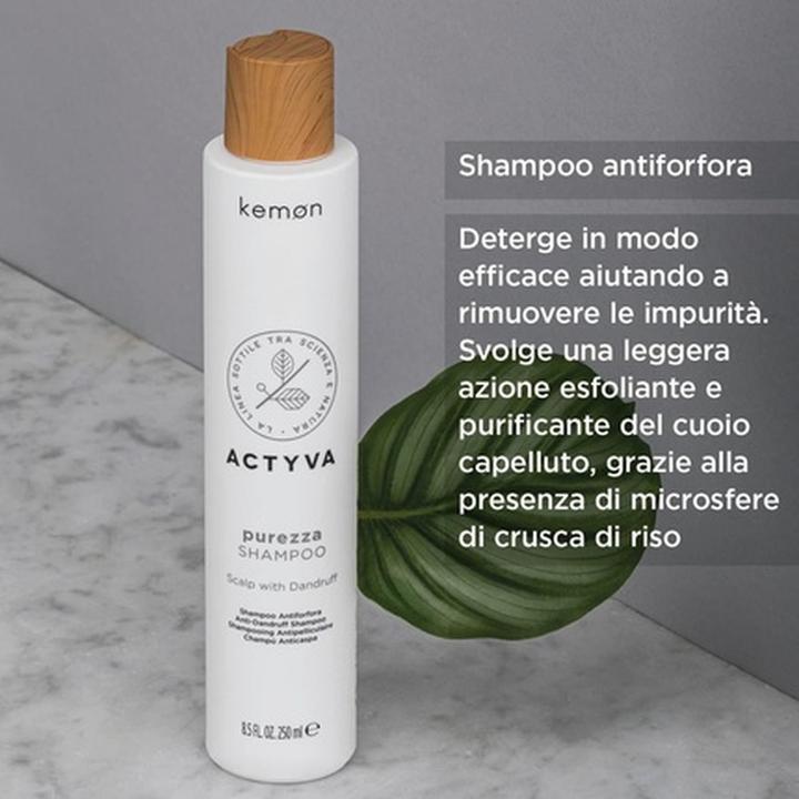 Immagine prodotto Kemon Actyva Purezza Shampoo (capelli normali e grassi) 250ml (250 ml, Shampoo liquido)