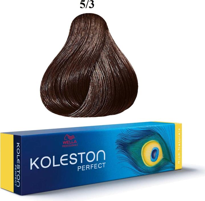 Image du produit Wella Vopsea permanenta Professionals Koleston Perfect 5/3, Castaniu Deschis Auriu, 60ml (5, 3 Marron clair-or)