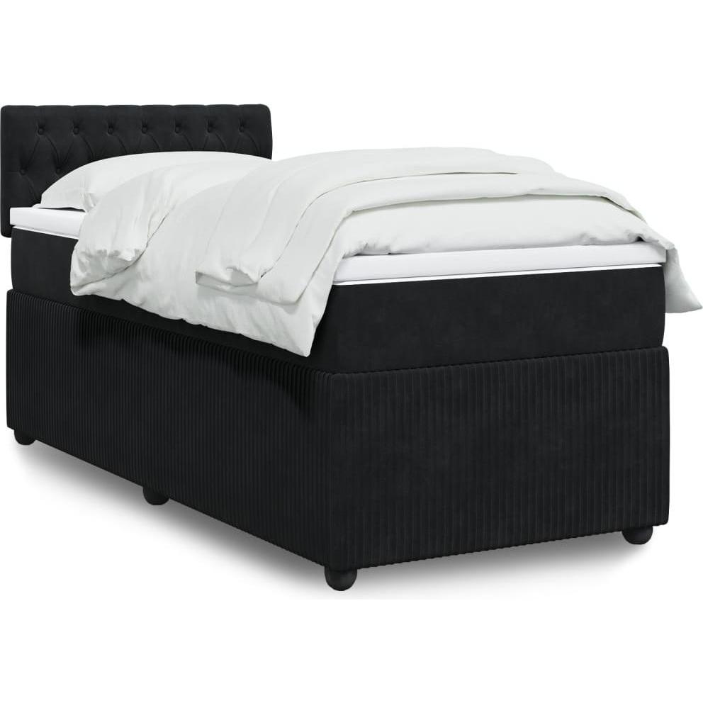 VidaXL, Bett, Bo x springbett mit Matratze 90 x 190 cm Samt (90 x 190 cm)