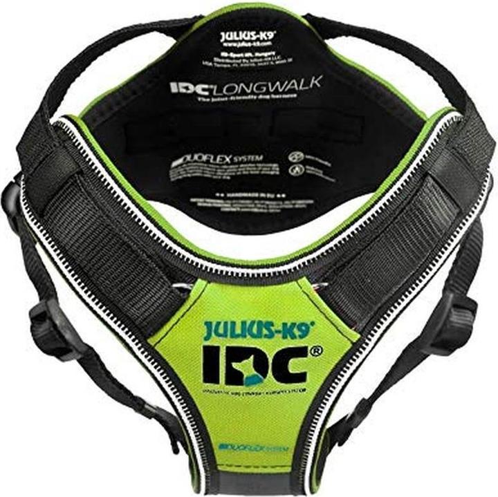 Actual product image Julius-K9 Idc Hondentuig Longwalk Neon Geel / Grijs (S, Dog, Walks)