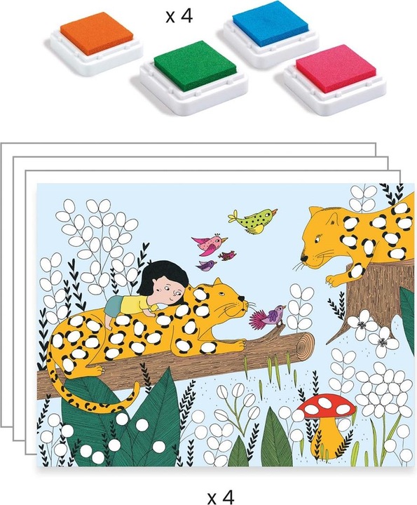 Actual product image Djeco Finger painting set
