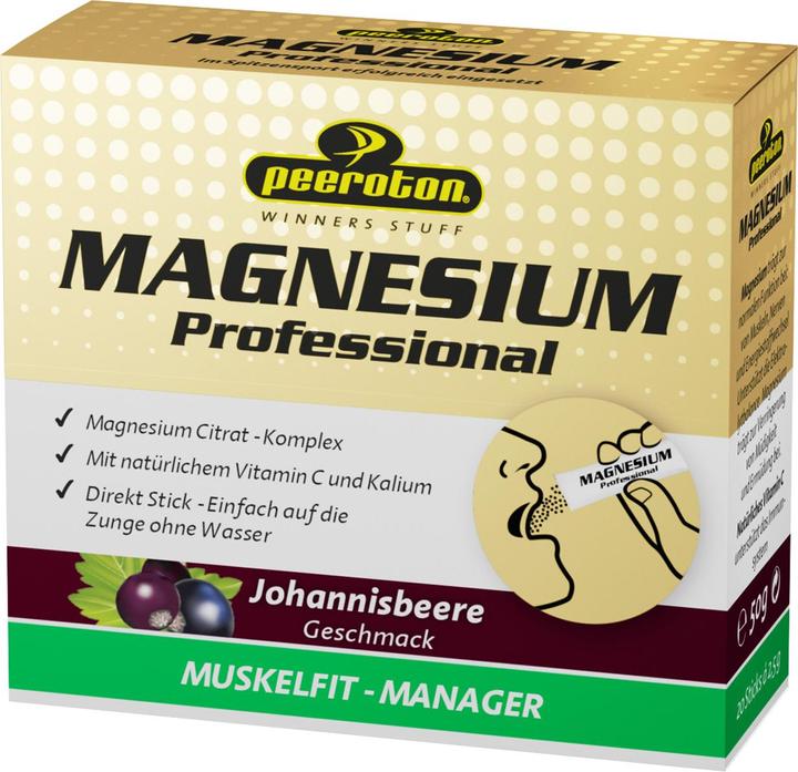 Actual product image Peeroton Magnesium Professional Stick Blackcurrant (12 Piece, Powder, 500 g)