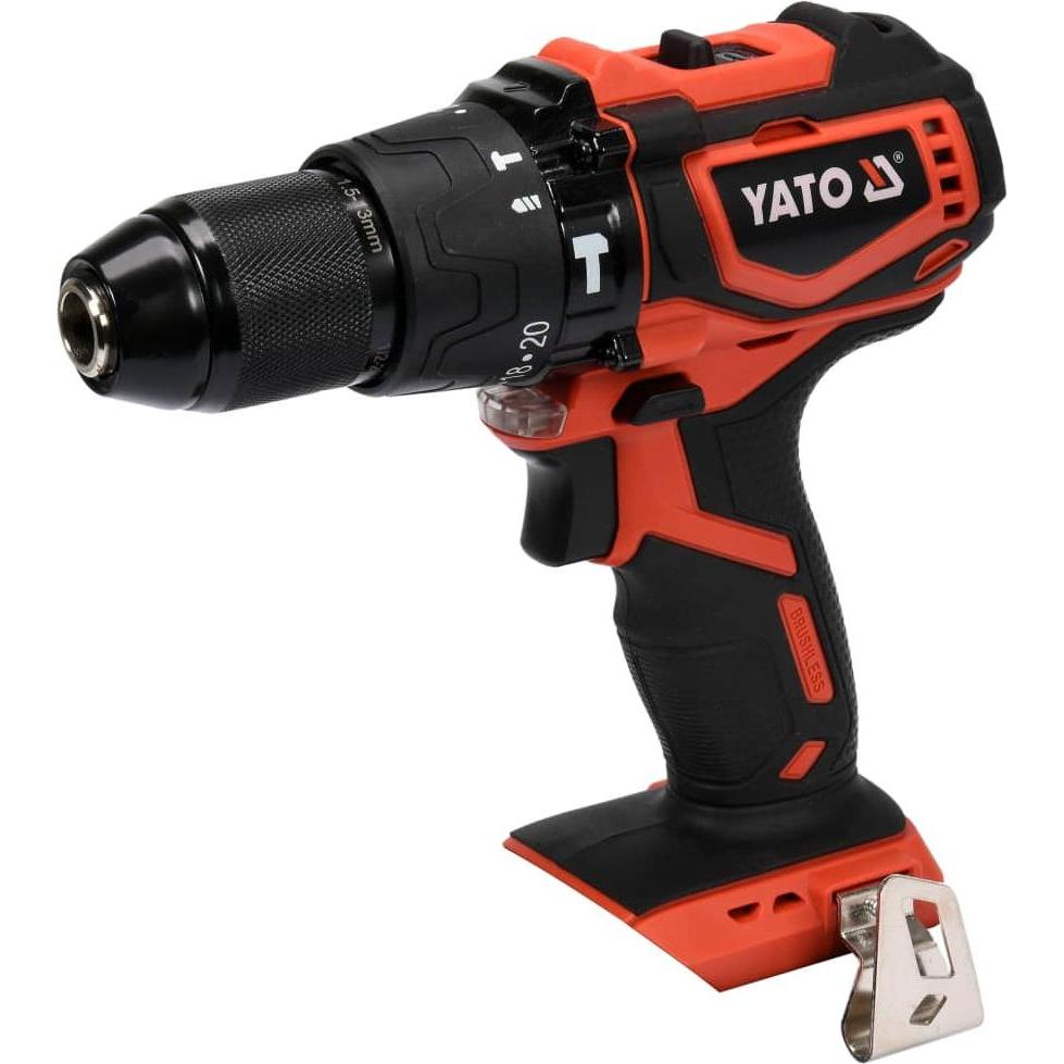 Yato, Bohrmaschine + Akkuschrauber, Toya smūginis suktuvas-gryžtuvas 18V LI-ION 42Nm BRUSHLESS, WITHOUT BATTERIES. AND C...