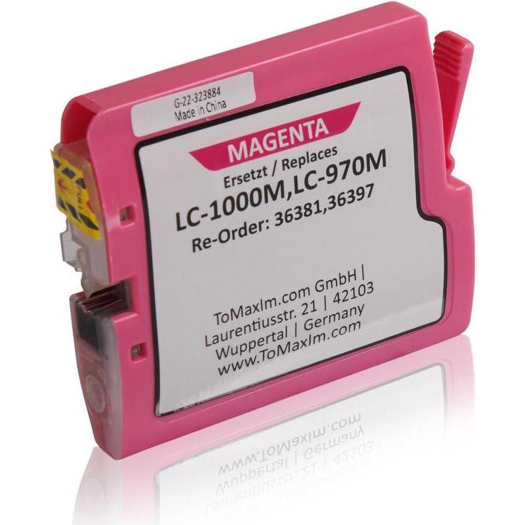 Thumbnail - Inkadoo, Druckerpatrone, Druckerpatronen kompatibel zu Brother LC-1000M XXL Tintenpatrone, magenta Magenta (M)