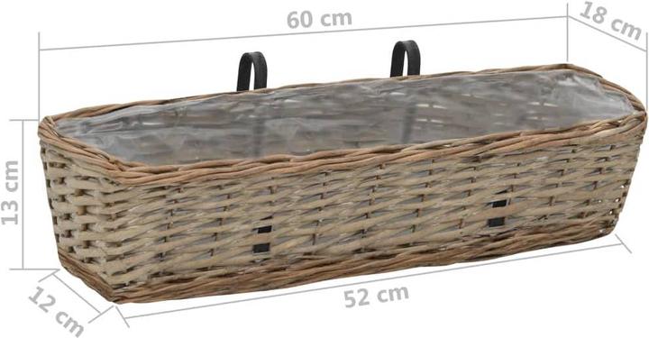 Produktbild vidaXL Pflanzgefäss (60 x 18 x 13 cm)