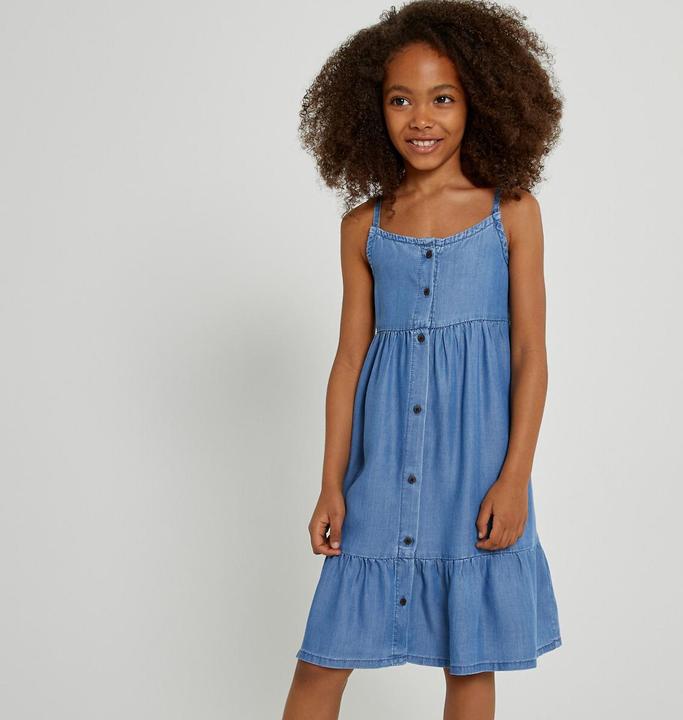 Image du produit La Redoute Collections Robe à bretelles en denim léger (152)