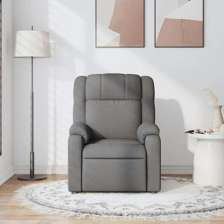 Actual product image vidaXL Massage chair dark grey fabric,Colour: Dark grey,Material