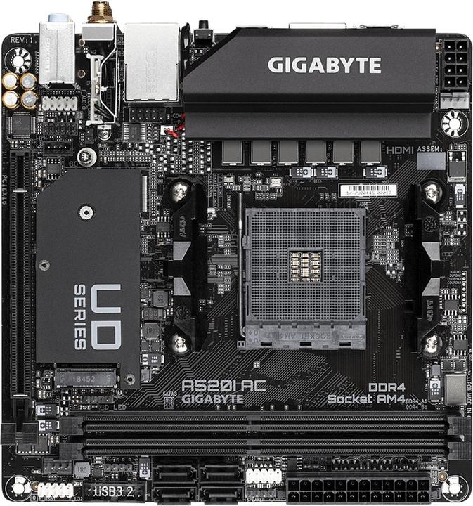 Gigabyte MB A520I (AM4, AMD A520, Mini-ITX)