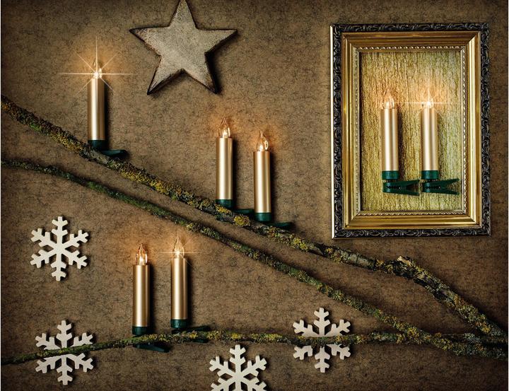 Image du produit Krinner Bougie de Noël à LED pour arbre de Noël - Ensemble de démarrage Superlight (12 x)