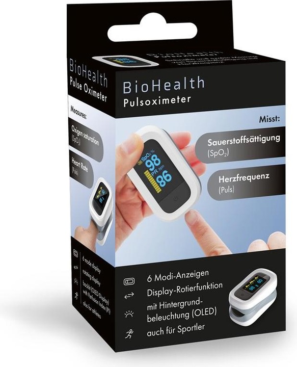 Image du produit Bio Health Pulsoximeter mit Perfusions-Index (PI)