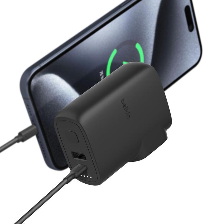 Actual product image Belkin Hybrid Wall Charger + Power Bank + Travel Adapter Kit (5000 mAh, 25 W, 18.50 Wh)