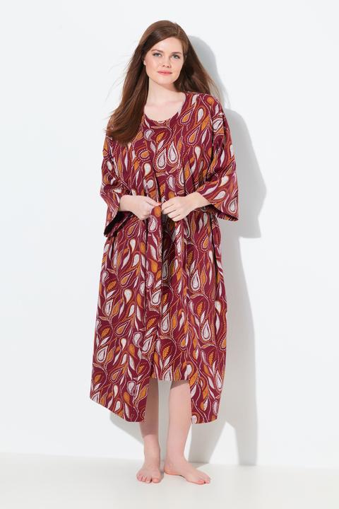Produktbild Ulla Popken Bademantel, Paisley, Kimono-Form, 3/4-Arm (58)