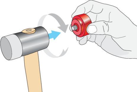 Actual product image Yato Professional soft-face hammer with spare heads set 8 pcs YT-45905 (1250 g)