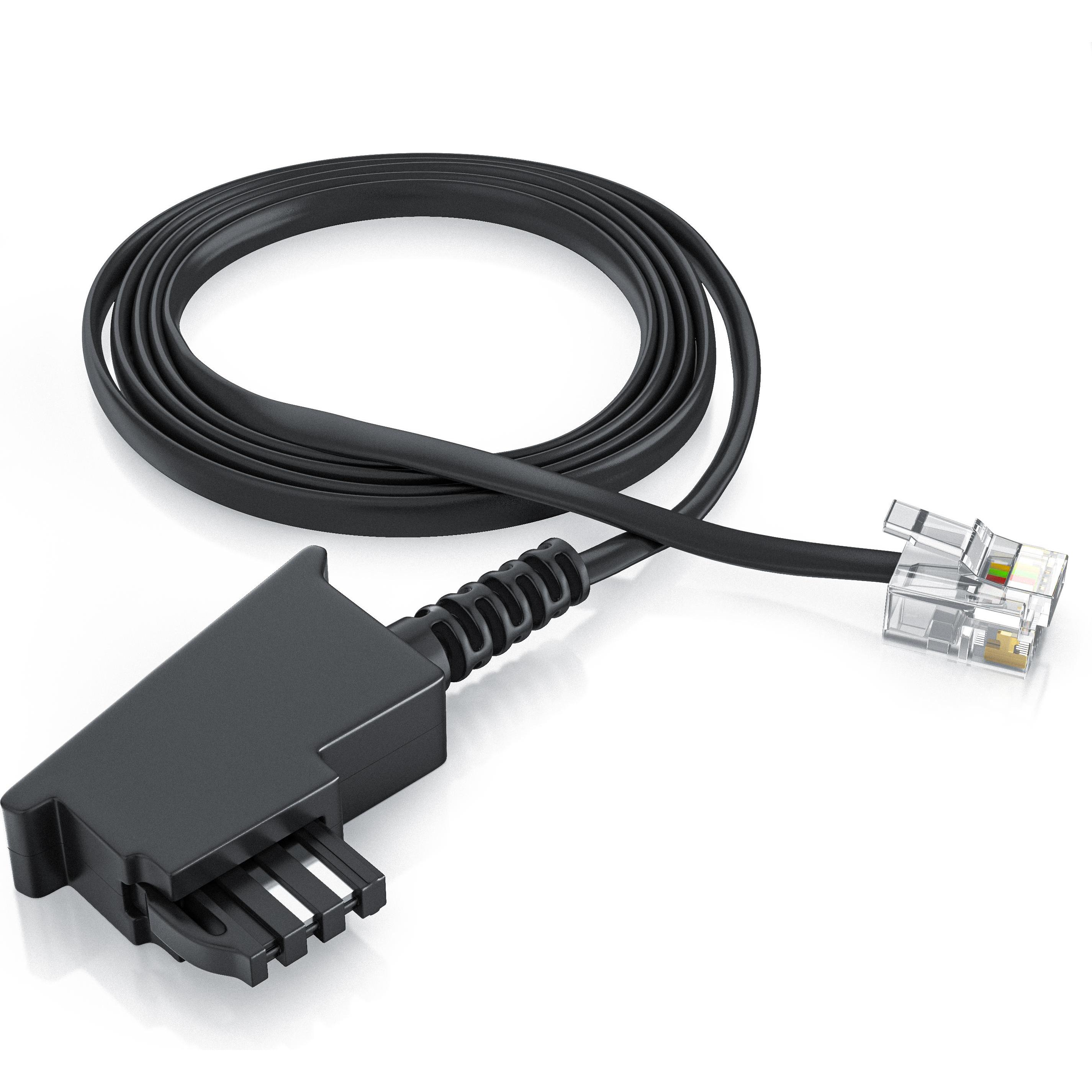 Thumbnail - CSL Telefonkabel Flach, TAE-F Stecker zu RJ11, Telefondose zu Telefon, Flachkabel, Fax, Anrufbeantworter, Telefon Zubehö...