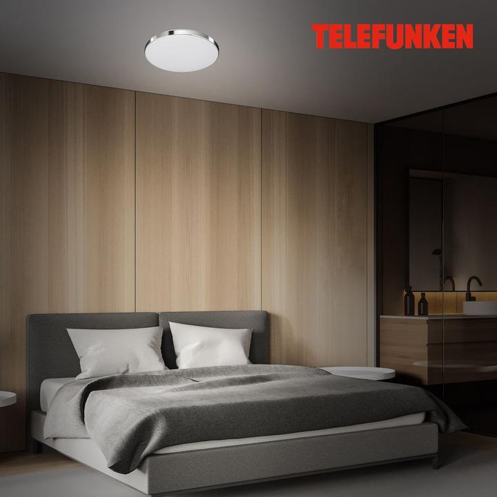 Produktbild Telefunken Sensor-LED Deckenleuchte, weiss-chrom, IP44, 1xLED/16W (1500 lm)