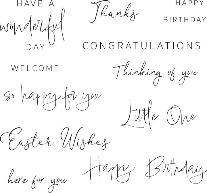 Produktbild Sizzix Klarsichtstempel Set 13 Stück - Tägliche Sprüche