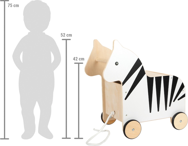 Immagine prodotto small foot Scatola dei giocattoli con ruote Zebra "Wildlife