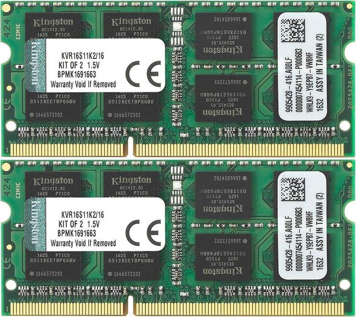 Produktbild Kingston ValueRAM (2 x 8GB, 1600 MHz, DDR3-RAM, SO-DIMM)