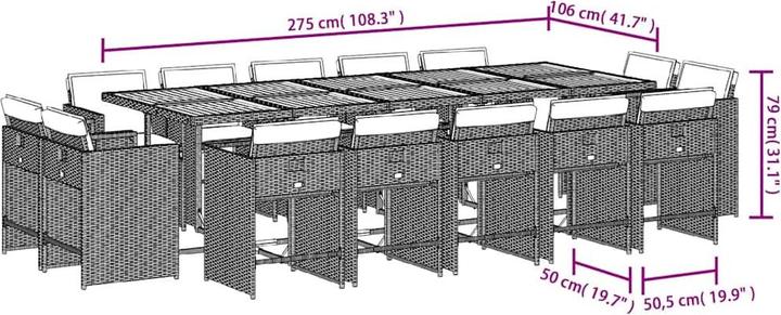 Produktbild vidaXL Garten Essgruppe