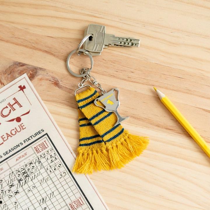 Actual product image Harry Potter Hufflepuff scarf keychain