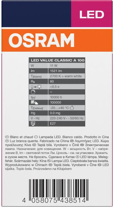 Actual product image Osram LED filament lamp (E27, 1521 lm, 1 x)