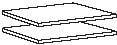 Actual product image Wimex Additional shelves set of 2