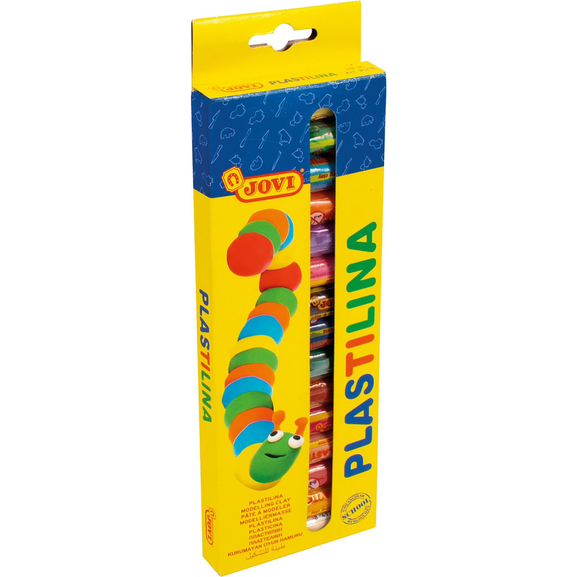 Jovi Knete PLASTILINA farbsortiert 15 Farben je 15,0 g