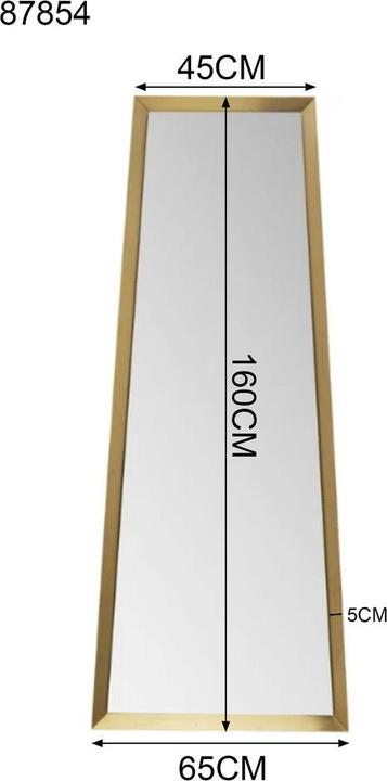Image du produit Kare Design miroir mural Arezzo Brass trapèze 65(45)x160cm (65 x 160 cm)